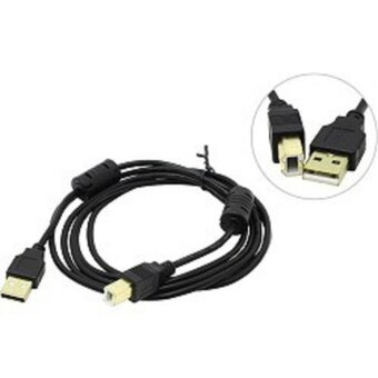  Кабель Exegate EX138946RUS USB 2.0 A-B 1.8м 2 фильтра, позолоченные контакты 