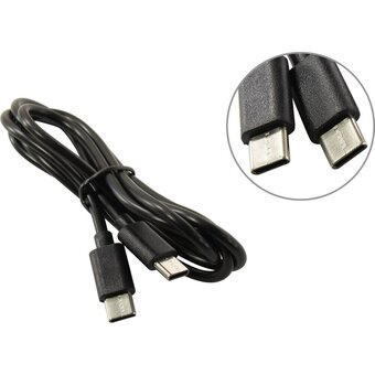  Кабель для зарядки Exegate EX294781RUS EX-CCP-USBC-CMCM-1M (USB Type Cm/Cm, 3A, 60W, 1м) 