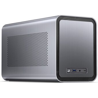  Корпус JONSBO N1 Gray без БП, mini-ITX, SFX, серый 