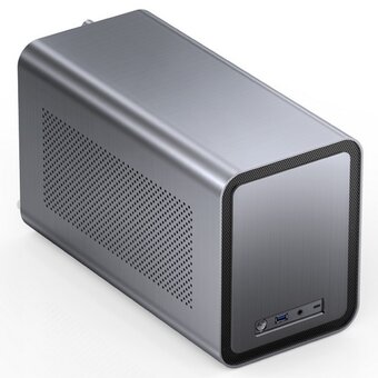  Корпус JONSBO N1 Gray без БП, mini-ITX, SFX, серый 