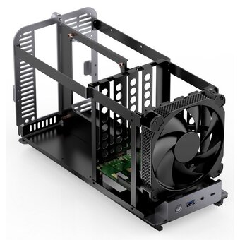 Корпус JONSBO N1 Gray без БП, mini-ITX, SFX, серый 
