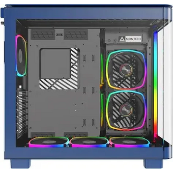  Корпус MONTECH King 95 Pro, ATX, без БП, голубой 