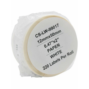  Этикетки Cactus CS-LW-99017 50x12мм черный белый 220шт/рул Dymo Label Writer 450/4XL 