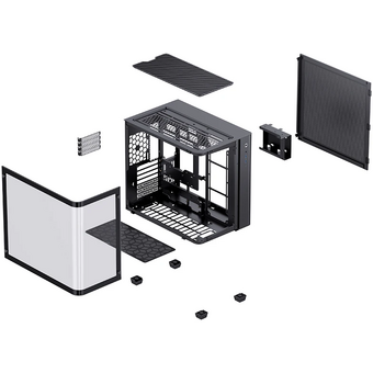  Корпус JONSBO TK-3 Black без БП, боковая панель из закаленного стекла (панорама), mini-ITX, micro-ATX, ATX, черный 