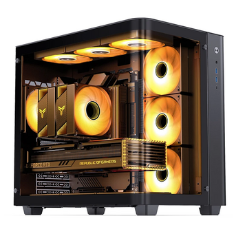  Корпус JONSBO TK-3 Black без БП, боковая панель из закаленного стекла (панорама), mini-ITX, micro-ATX, ATX, черный 