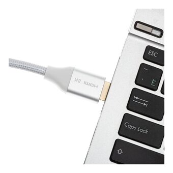  Кабель аудио-видео Cactus CS-HDMI.2.1-5 HDMI (m)/HDMI (m) 5м серебристый 