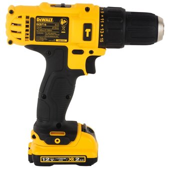 Дрель-шуруповерт DeWALT DCD716D2 (DCD716D2-IN) 12 В, 2 АКБ, ЗУ 
