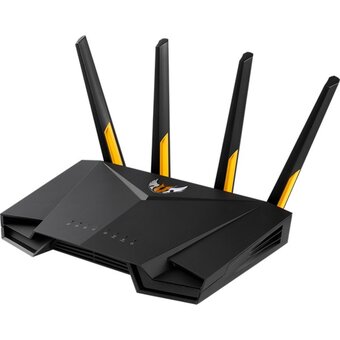  Роутер беспроводной Asus TUF-AX3000 10/100/1000BASE-TX/4G ready черный 