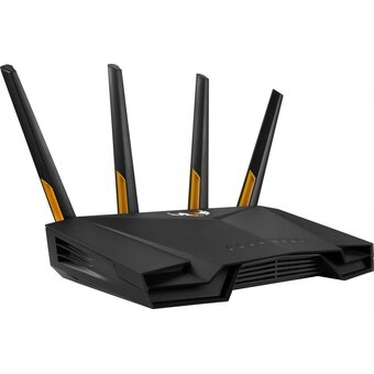  Роутер беспроводной Asus TUF-AX3000 10/100/1000BASE-TX/4G ready черный 