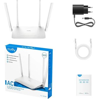  Роутер беспроводной Cudy WR1300 AC1200 10/100/1000BASE-TX/Wi-Fi белый 