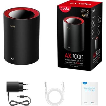  Бесшовный Mesh роутер Cudy M3000 (1-Pack) AX3000 10/100/1000/2500BASE-T белый 