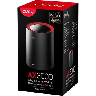  Бесшовный Mesh роутер Cudy M3000 (1-Pack) AX3000 10/100/1000/2500BASE-T белый 