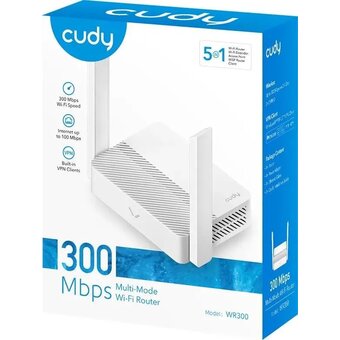  Роутер беспроводной Cudy WR300 N300 10/100BASE-TX/Wi-Fi белый 