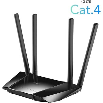  Роутер беспроводной Cudy LT400 N300 10/100BASE-TX/4G cat.4 черный 