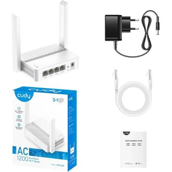  Роутер беспроводной Cudy WR1200E AC1200 10/100BASE-TX белый 