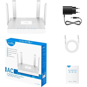  Роутер беспроводной Cudy WR1300E AC1200 10/100/1000 белый 