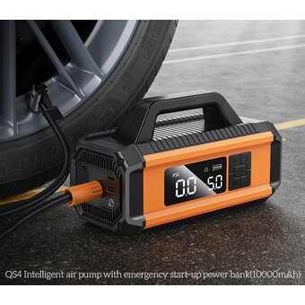  Аккумулятор внешний резервный HOCO QS4 Intelligent air pump with emergency start-up 10000mAh 