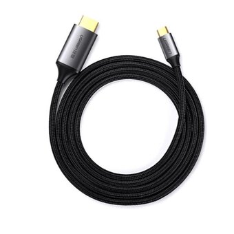  Кабель UGREEN MM142 (50570) USB-C to HDMI Male to Male Cable Aluminum Shell 1.5m Grey 