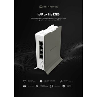  Wi-Fi маршрутизатор MIKROTIK L41G-2AXD&FG621-EA HAP AX Lite LTE6 