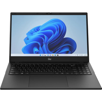  Ноутбук iRU Planio 15ING (2058904) 15.6", IPS, Intel N100 0.8ГГц, 4 ядра, 8ГБ 512ГБ SSD, Intel Iris Xe graphics, Free DOS, черный 