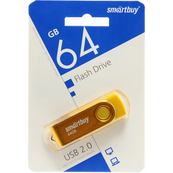  USB-флешка SMARTBUY SB064GB2TWY UFD 2.0 064GB Twist Yellow 