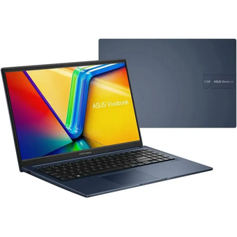  Ноутбук ASUS VivoBook Series X1504VA-NJ739 (90NB10J1-M01E70) 15.6" 1920x1080/i3-1315U/RAM 8Гб/SSD 512Гб/Intel UHD/EngRus/без ОС темно-синий 1.7 кг 