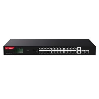  Неуправляемый гигабитный PoE коммутатор IP-COMG1128P-24-410W Ethernet 26GE+2SFP с 24 портами PoE 