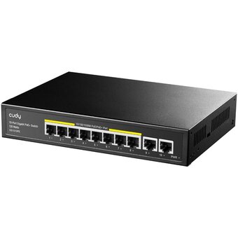  Коммутатор неуправляемый Cudy GS1010PE (L2) 10x1Гбит/с 8PoE+ 120W 