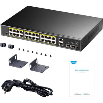  Коммутатор неуправляемый Cudy GS1026PS2 (L2) 26x1Гбит/с 2xКомбо(1000BASE-T/SFP) 2SFP 24PoE 300W 