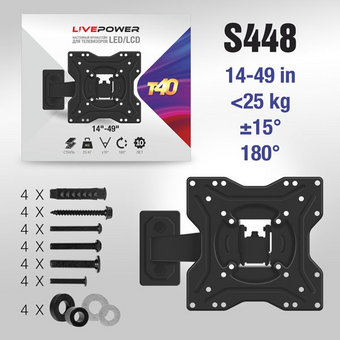  Кронштейн S448 наклонно-поворотный 14"-49" для ТВ LF-T40 