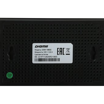  Коммутатор неуправляемый Digma DSW-108GE DSW-108GEV2 (L2) 8x1Гбит/с 