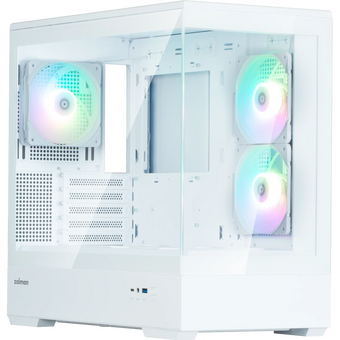  Корпус ZALMAN P30 V2, MATX, White, Window, 2x3.5", 3x2.5", 1xUSB Type-C, 1xUSB3.0, Side 2x120mm ARGB, Rear 1x120mm ARGB, VGA support 