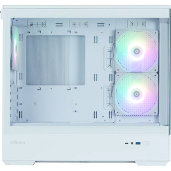  Корпус ZALMAN P30 V2, MATX, White, Window, 2x3.5", 3x2.5", 1xUSB Type-C, 1xUSB3.0, Side 2x120mm ARGB, Rear 1x120mm ARGB, VGA support 