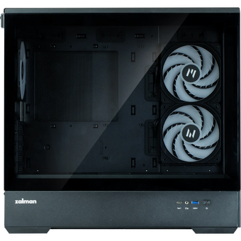  Корпус ZALMAN P30 V2, MATX, Black, Window, 2x3.5", 3x2.5", 1xUSB Type-C, 1xUSB3.0, Side 2x120mm ARGB, Rear 1x120mm ARGB, VGA support 