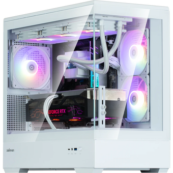  Корпус ZALMAN P30 V2, MATX, White, Window, 2x3.5", 3x2.5", 1xUSB Type-C, 1xUSB3.0, Side 2x120mm ARGB, Rear 1x120mm ARGB, VGA support 