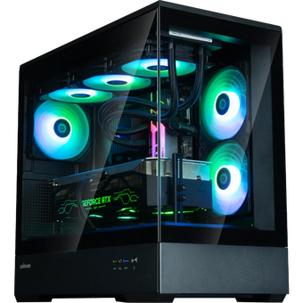  Корпус ZALMAN P30 V2, MATX, Black, Window, 2x3.5", 3x2.5", 1xUSB Type-C, 1xUSB3.0, Side 2x120mm ARGB, Rear 1x120mm ARGB, VGA support 