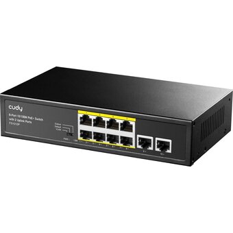  Коммутатор неуправляемый Cudy FS1010P (L2) 10x100Мбит/с 8PoE+ 120W 