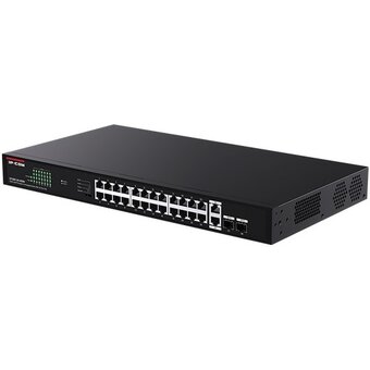  Неуправляемый PoE коммутатор IP-COM G1128P-24-250W с 24 Гигабитными портами PoE и 2 SFP портами 