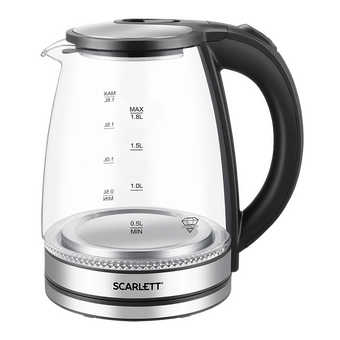  Электрочайник Scarlett SC-EK27G103 сталь и черный 