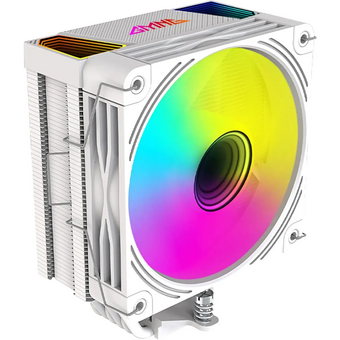  Кулер GMNG GG-CPC220-ARGB2 (GG-CPC220-ARGB2-WH) ARGB 120x120x25mm Soc-AM5/AM4/1151/1200/2066/1700 белый 4-pin 14-26dB Al+Cu LCD 220W 550gr 