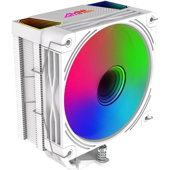  Кулер GMNG GG-CPC220-ARGB2 (GG-CPC220-ARGB2-WH) ARGB 120x120x25mm Soc-AM5/AM4/1151/1200/2066/1700 белый 4-pin 14-26dB Al+Cu LCD 220W 550gr 