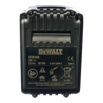  Аккумулятор DEWALT DCB184-B1 18 В, 5.0 А*ч, Li-Ion 