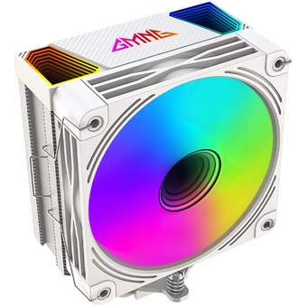  Кулер GMNG GG-CPC220-ARGB2 (GG-CPC220-ARGB2-WH) ARGB 120x120x25mm Soc-AM5/AM4/1151/1200/2066/1700 белый 4-pin 14-26dB Al+Cu LCD 220W 550gr 
