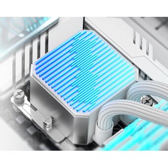  СВО ID-COOLING DX360 Max White LGA1700/1200/115X/AM4/AM5 (TDP 350W, ARGB Pump, PWM, Triple Fan 120mm, белый) RET 