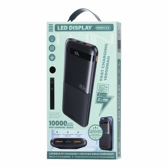  Аккумулятор внешний резервный REMAX RPP-71 Piloteer Series 20W+22.5W Fast Charging Power Bank 10000mAh черный 