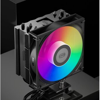  Кулер PCCooler RT400 ARGB BK S115X/1200/1700/1851/AM4/AM5 (TDP 235W, 1x120mm PWM ARGB Fan, 4 тепловые трубки 6мм, 500-2200RPM, 32dBa) 