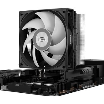  Кулер PCCooler RT400 ARGB BK S115X/1200/1700/1851/AM4/AM5 (TDP 235W, 1x120mm PWM ARGB Fan, 4 тепловые трубки 6мм, 500-2200RPM, 32dBa) 