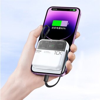  Аккумулятор внешний резервный REMAX RPP-602 Sucha Pro Series PD 20W+QC 22.5W Power Bank with 2 Fast Charging Cables 10000mAh белый 