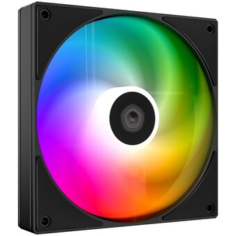  Вентилятор ID-COOLING AS-140-ARGB-K Duet (2 in 1) 140x140x25мм (PWM, резиновые углы, черный, 300-1800об/мин, супертихий) Box 