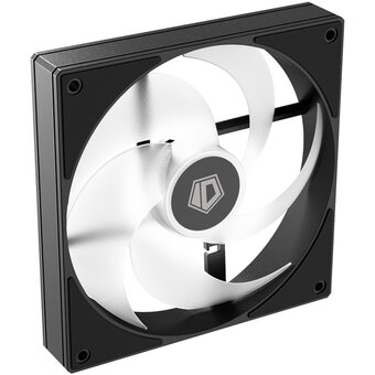  Вентилятор ID-COOLING AS-140-ARGB-K Duet (2 in 1) 140x140x25мм (PWM, резиновые углы, черный, 300-1800об/мин, супертихий) Box 